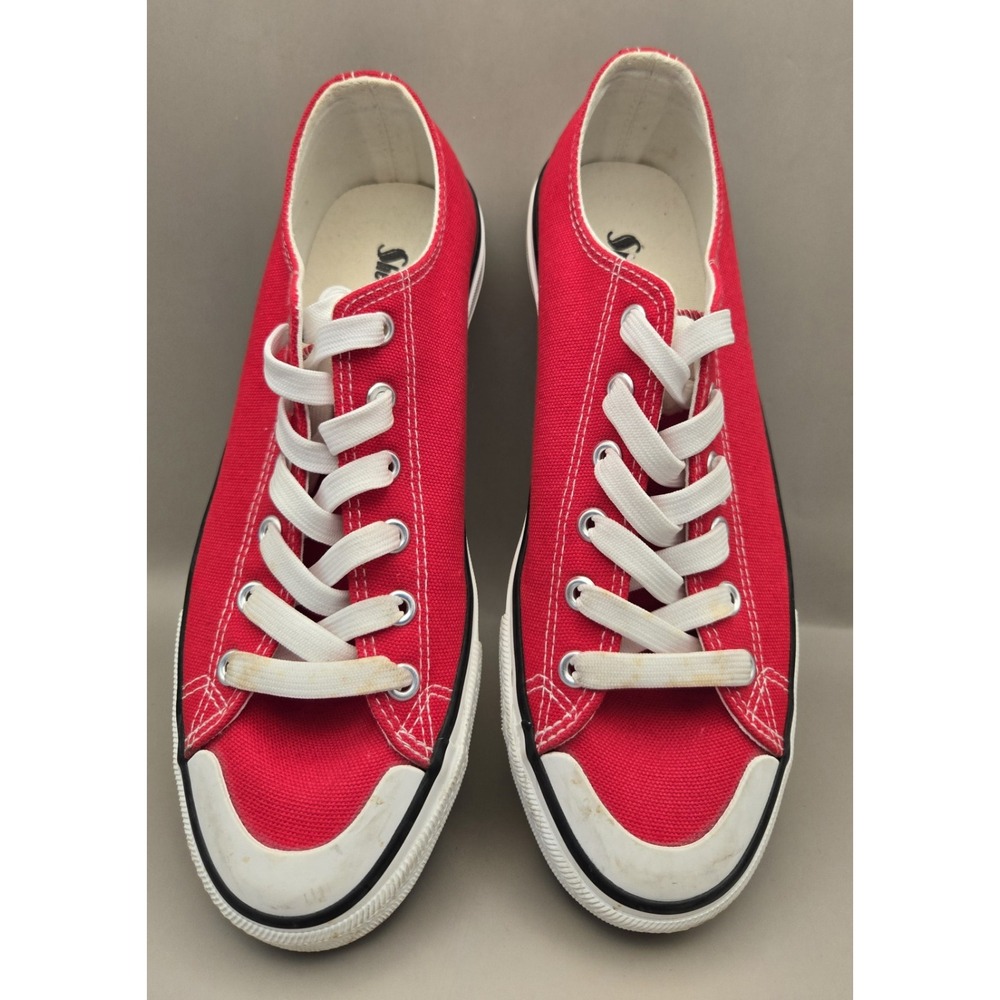 Woman's Red‎ Sneakers Canvass Low-top Size 7.5 - 8